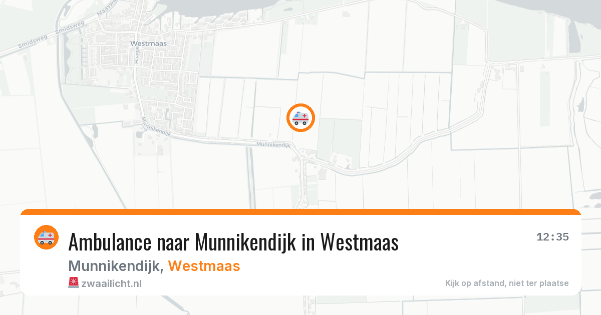 Ambulance naar Munnikendijk in Westmaas — 29 mei 2026