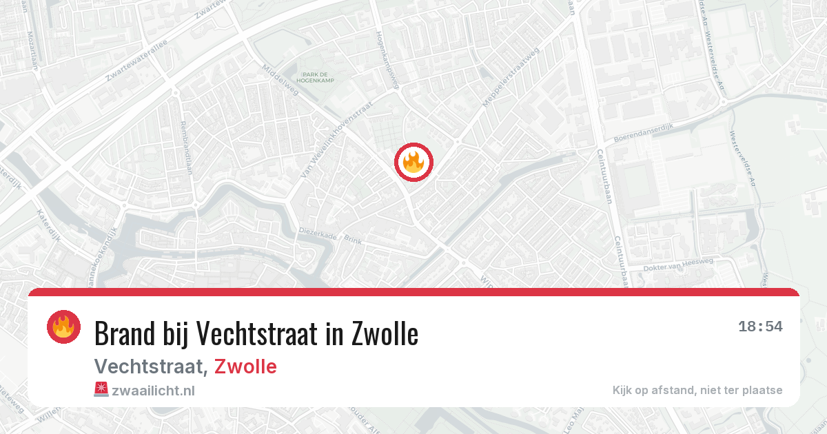 Brand bij Vechtstraat in Zwolle — 4 aug 2026