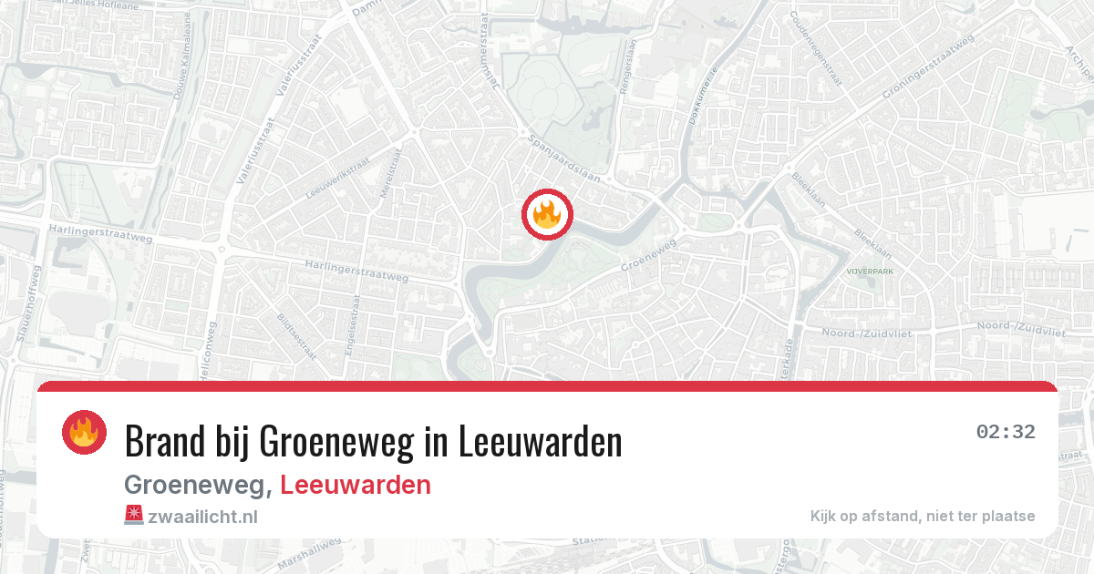 Brand bij Groeneweg in Leeuwarden — 22 jun 2026