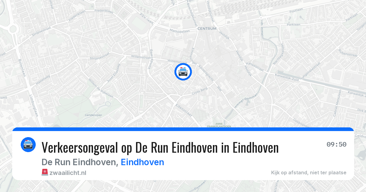 Verkeersongeval op De Run Eindhoven in Eindhoven — 2 jul 2026