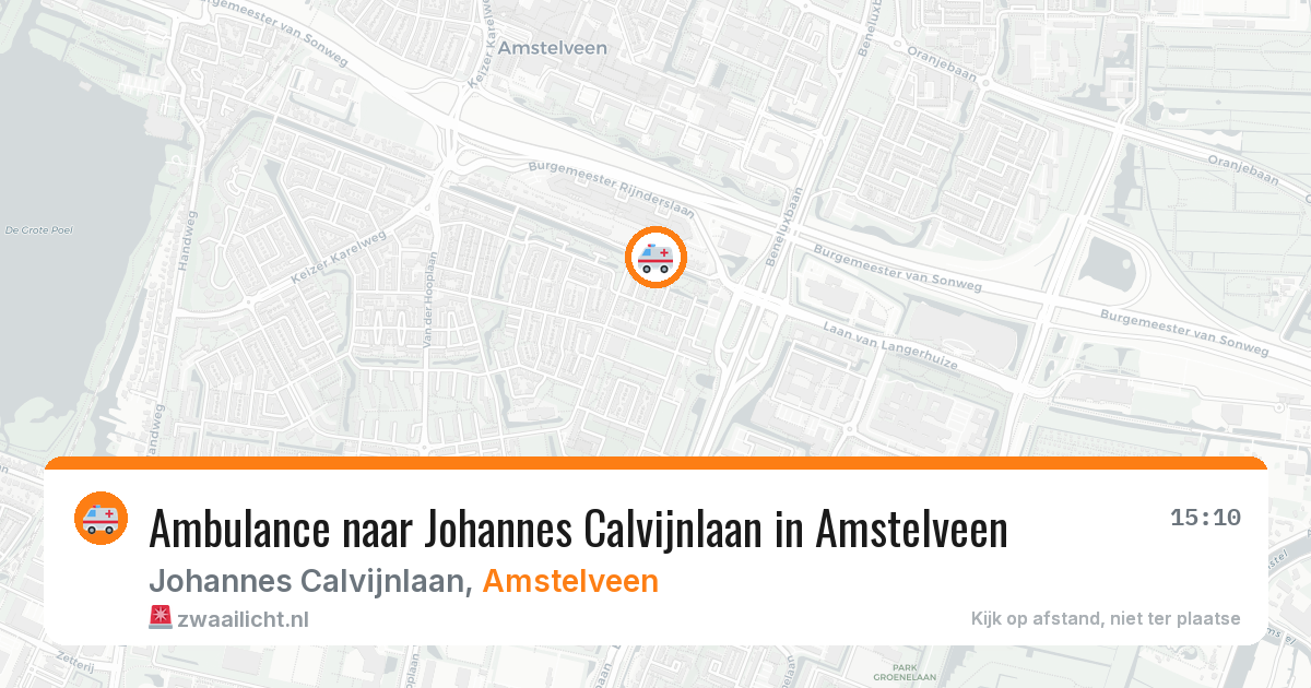 Ambulance naar Johannes Calvijnlaan in Amstelveen — 31 mrt 2026
