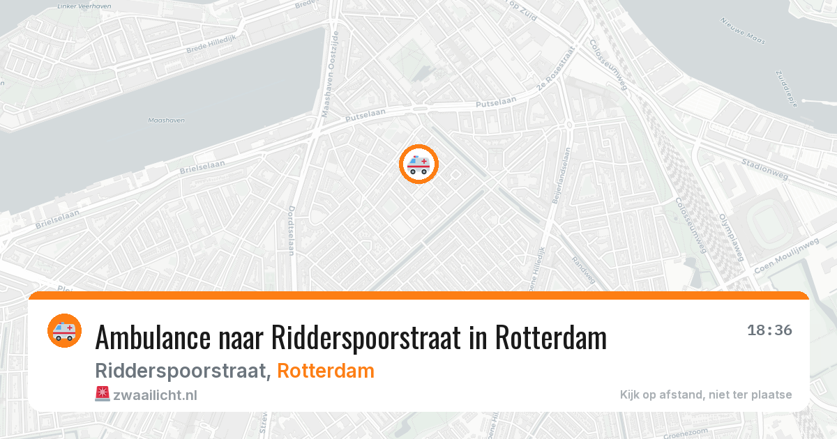 Ambulance naar Ridderspoorstraat in Rotterdam — 1 mrt 2026