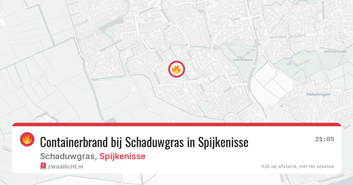 Containerbrand bij Schaduwgras in Spijkenisse — 26 apr 2026