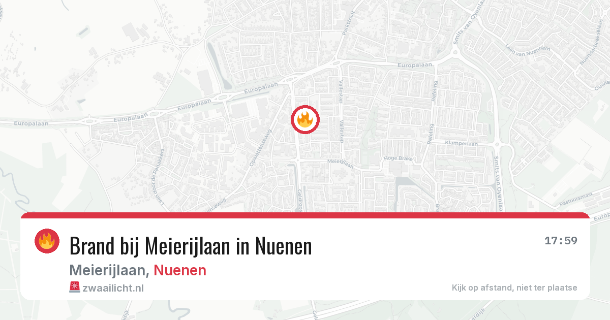 Brand bij Meierijlaan in Nuenen — 6 jun 2026