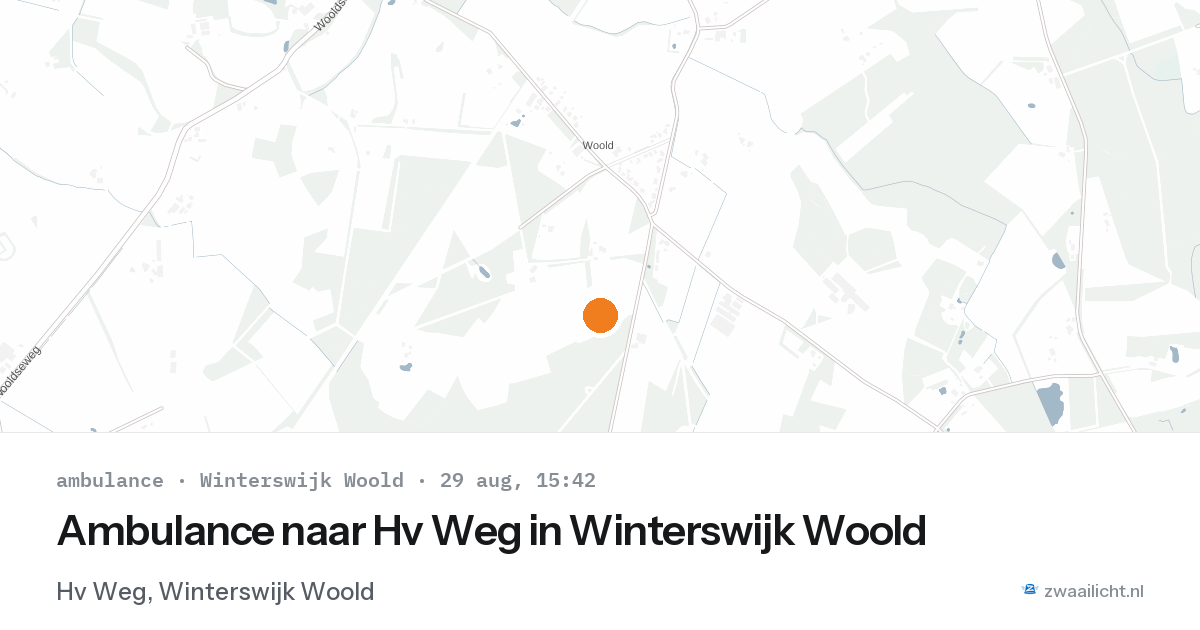 Ambulance naar Hv Weg in Winterswijk Woold — 29 aug 2026