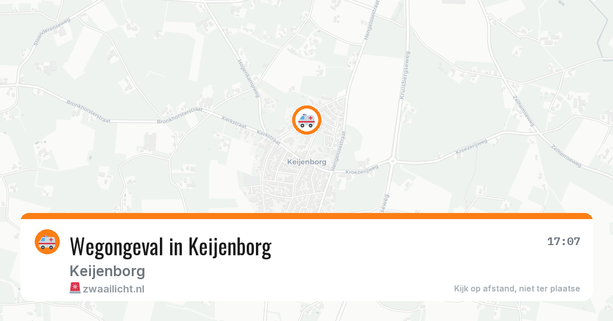 Wegongeval in Keijenborg — 29 jul 2026