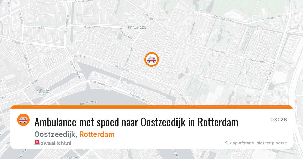 Ambulance met spoed naar Oostzeedijk in Rotterdam — 22 apr 2026