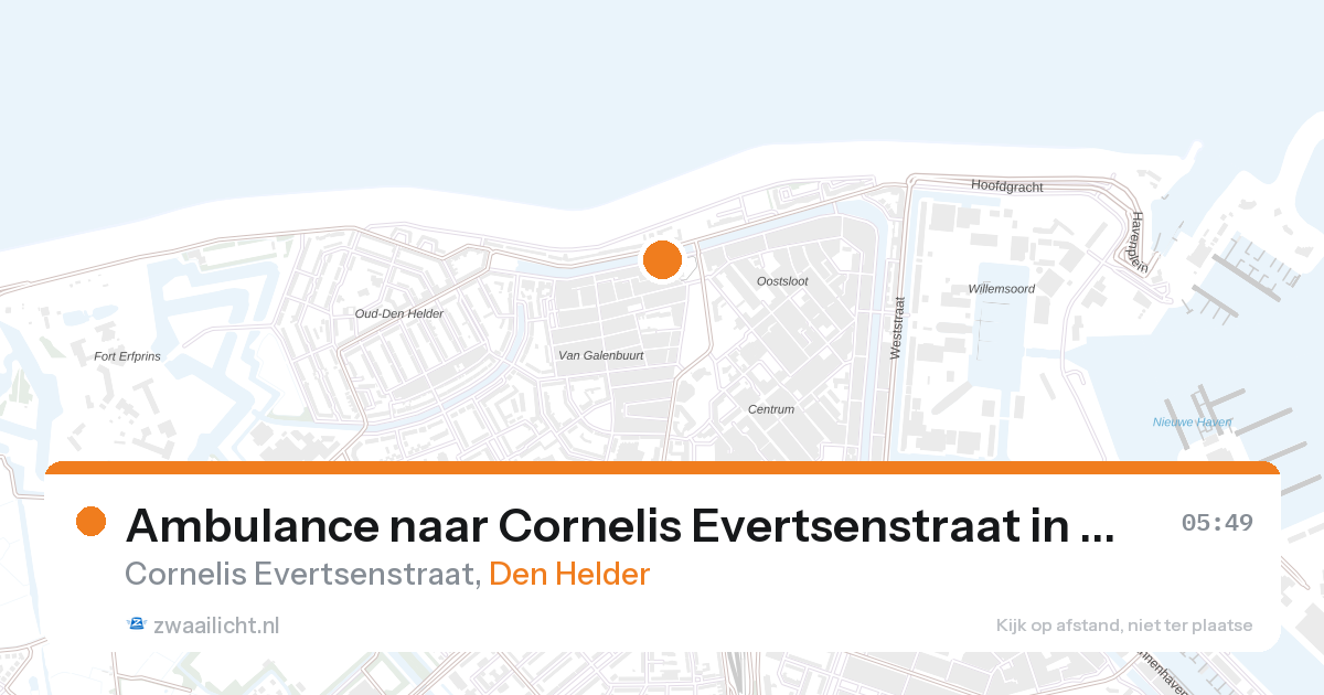 Ambulance naar Cornelis Evertsenstraat in Den Helder — 27 aug 2026