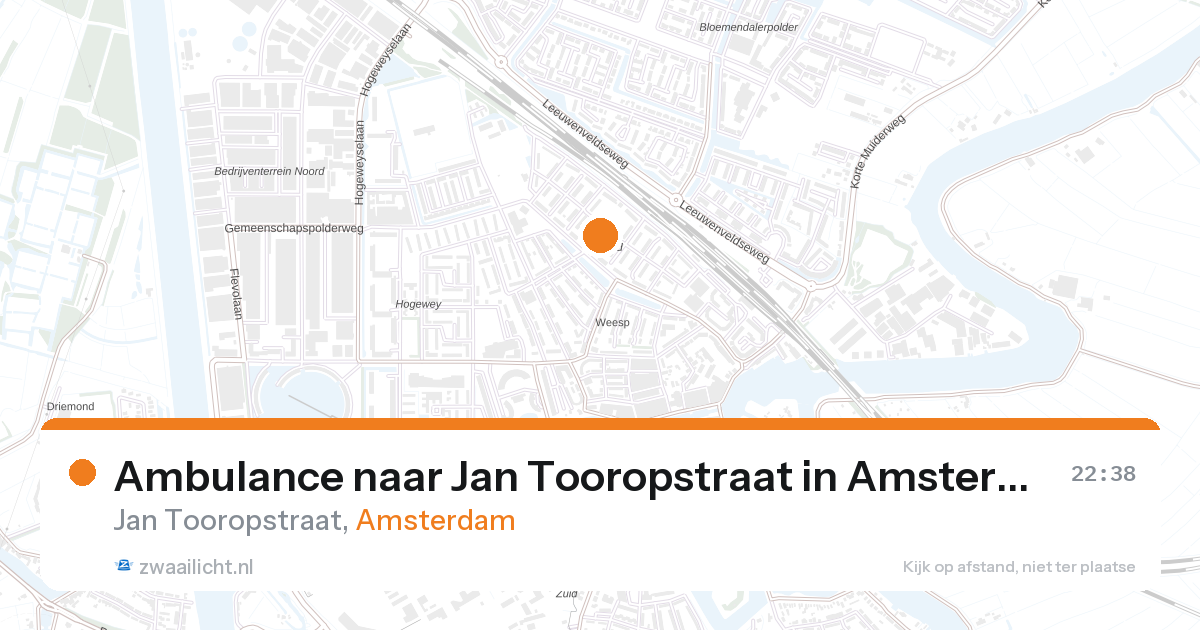Ambulance naar Jan Tooropstraat in Amsterdam — 31 jan 2026