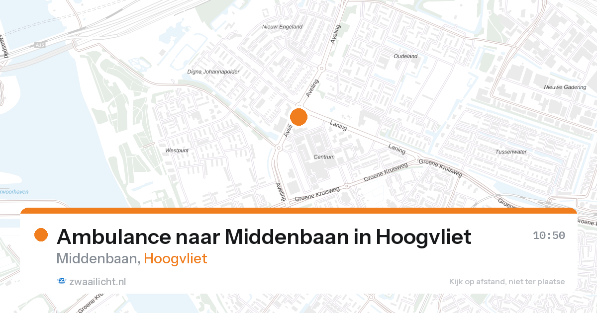 Ambulance naar Middenbaan in Hoogvliet — 27 aug 2026