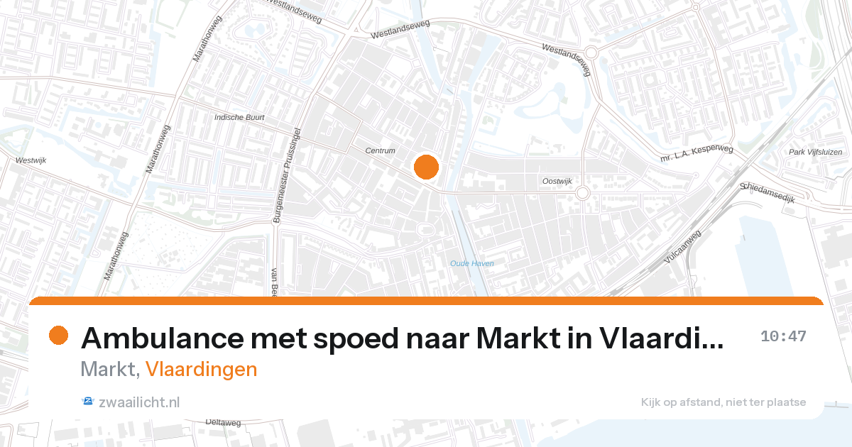 Ambulance met spoed naar Markt in Vlaardingen — 27 aug 2026