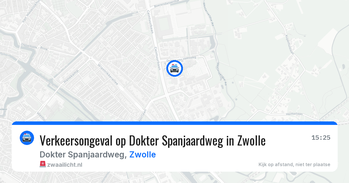 Verkeersongeval op Dokter Spanjaardweg in Zwolle — 20 jul 2026