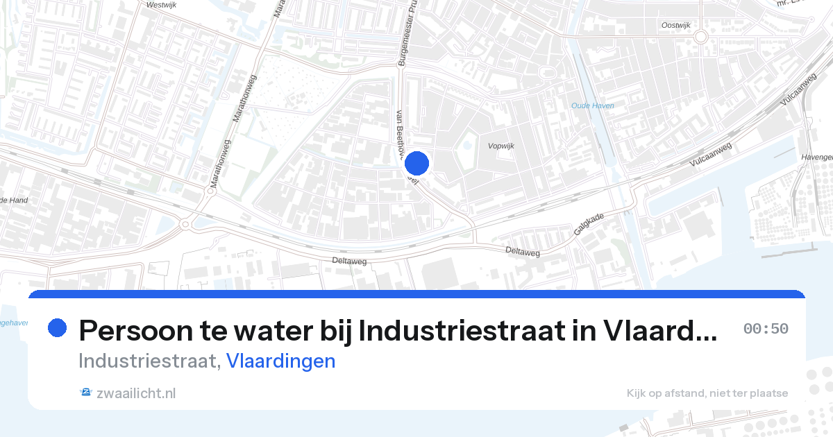 Persoon te water bij Industriestraat in Vlaardingen — 13 feb 2026