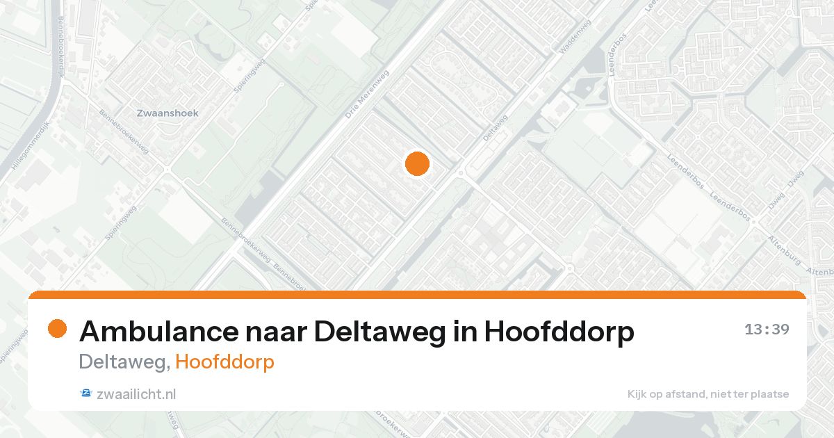Ambulance naar Deltaweg in Hoofddorp — 19 aug 2026