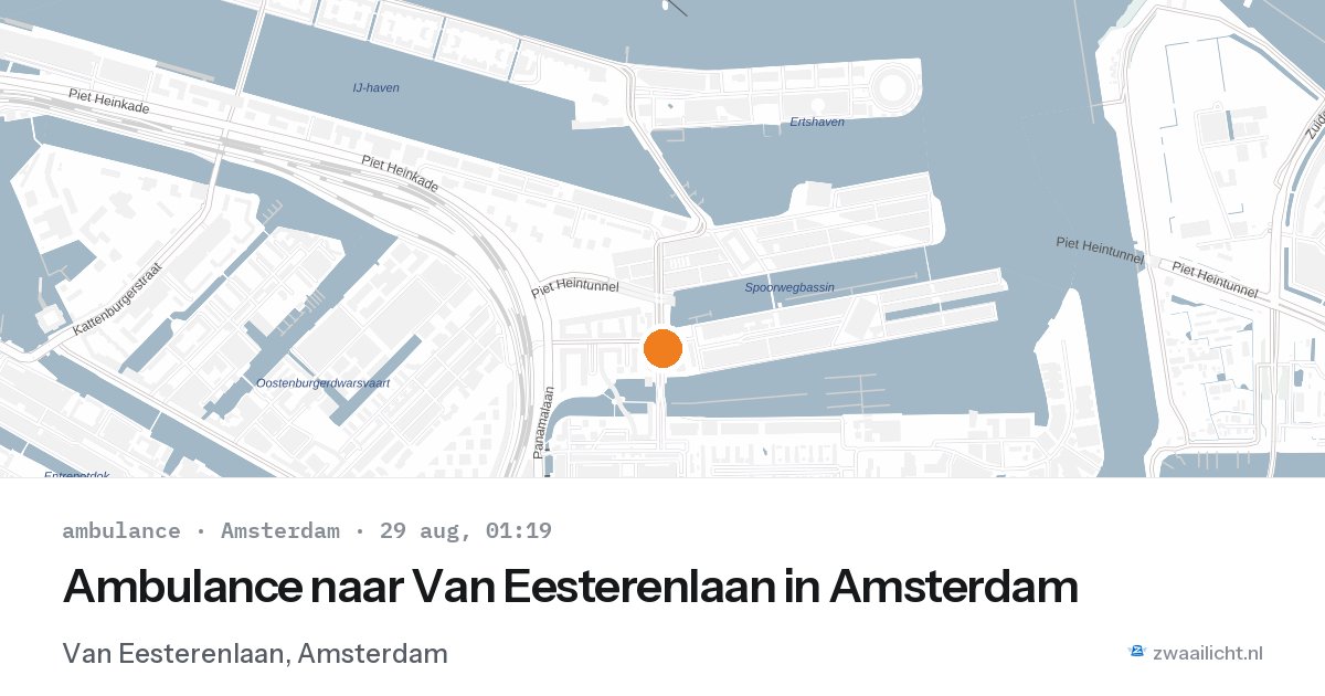 Ambulance naar Van Eesterenlaan in Amsterdam — 28 aug 2026