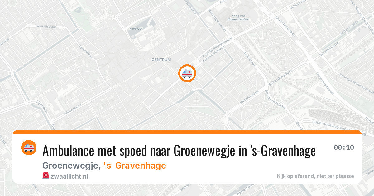Ambulance met spoed naar Groenewegje in 's-Gravenhage — 8 apr 2026