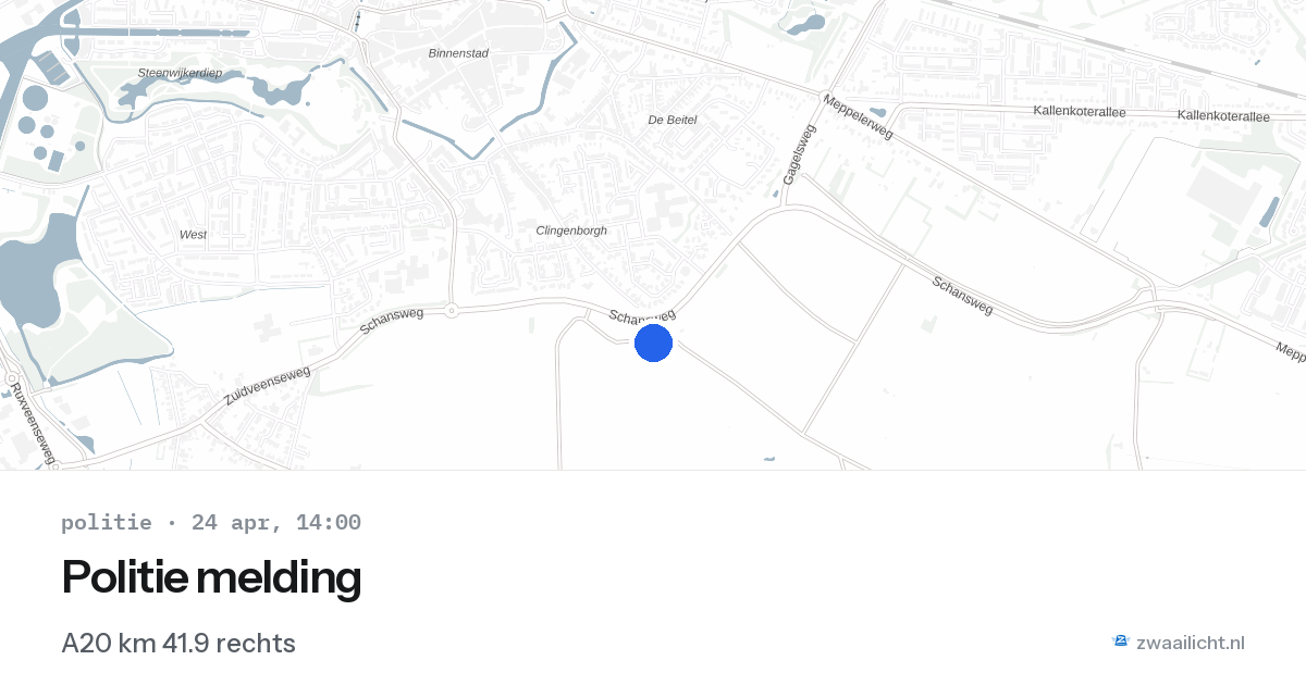 Politie melding — 24 apr 2026
