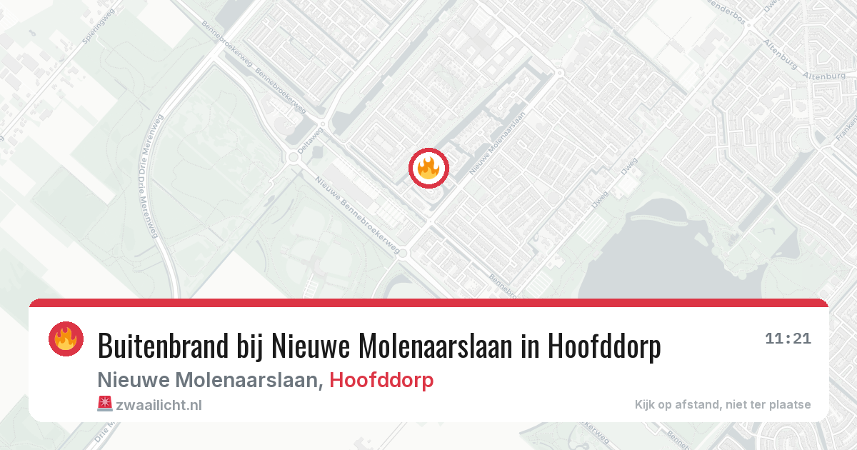 Buitenbrand bij Nieuwe Molenaarslaan in Hoofddorp — 8 apr 2026