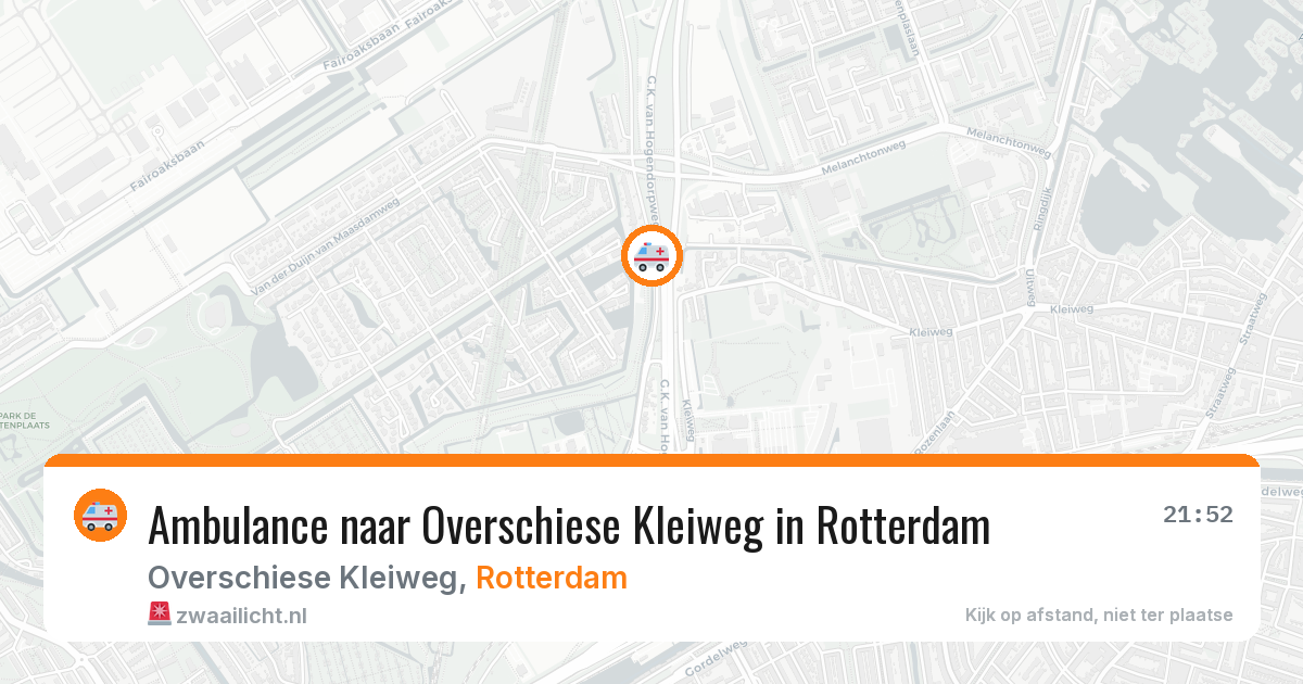 Ambulance naar Overschiese Kleiweg in Rotterdam — 26 mrt 2026