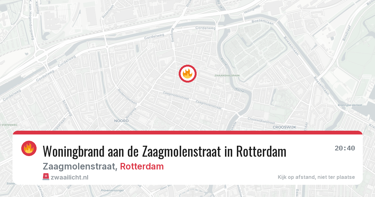 Woningbrand aan de Zaagmolenstraat in Rotterdam — 10 aug 2026