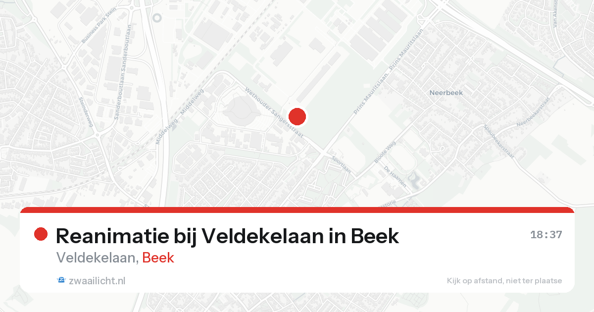 Reanimatie bij Veldekelaan in Beek — 31 jan 2026