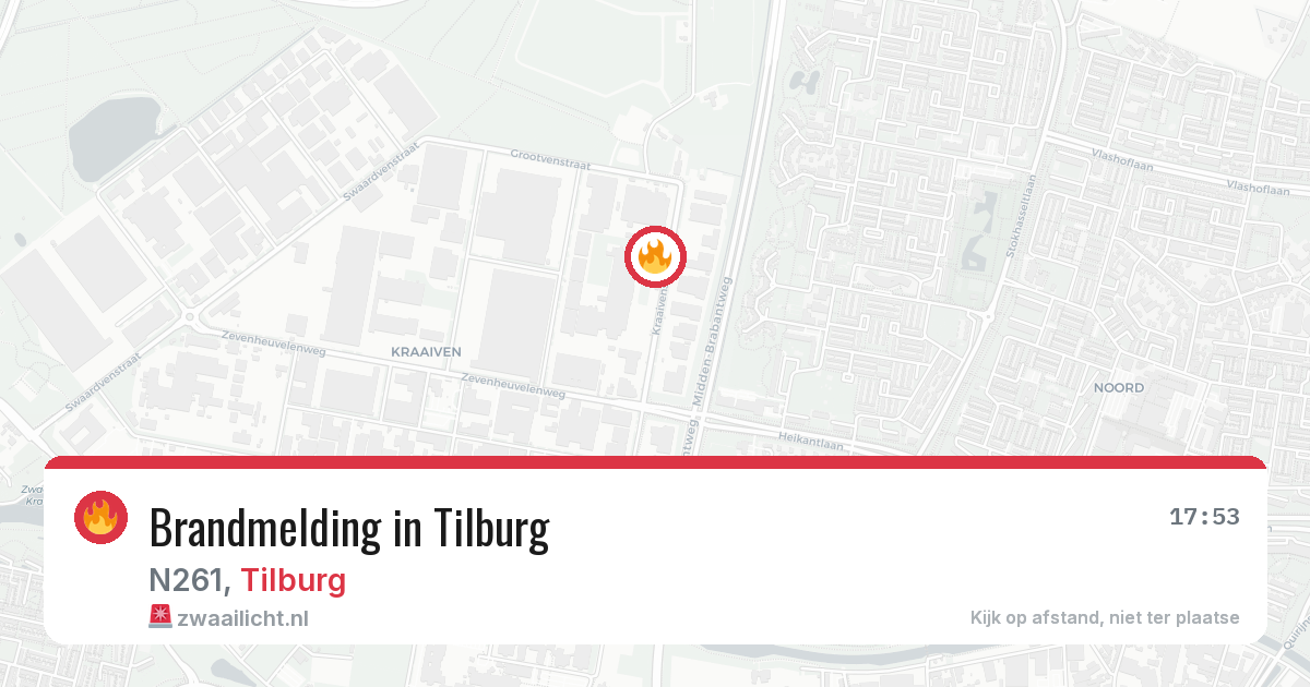Brandmelding in Tilburg — 1 jun 2026