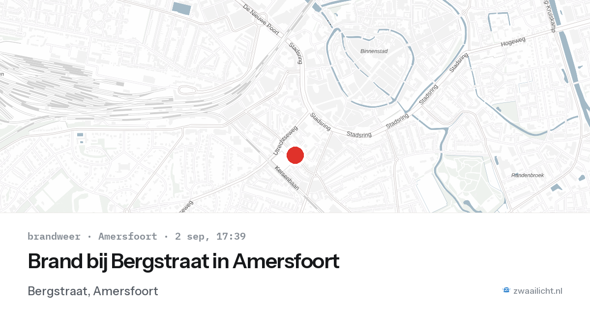 Brand bij Bergstraat in Amersfoort — 2 sep 2026