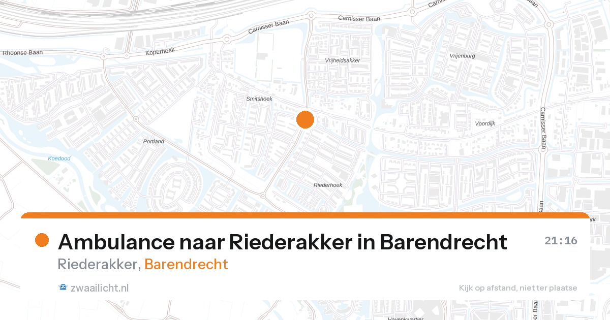 Ambulance naar Riederakker in Barendrecht — 27 aug 2026