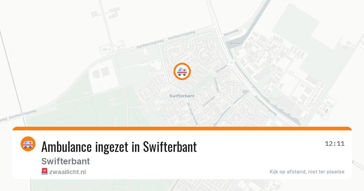 Ambulance ingezet in Swifterbant — 2 aug 2026