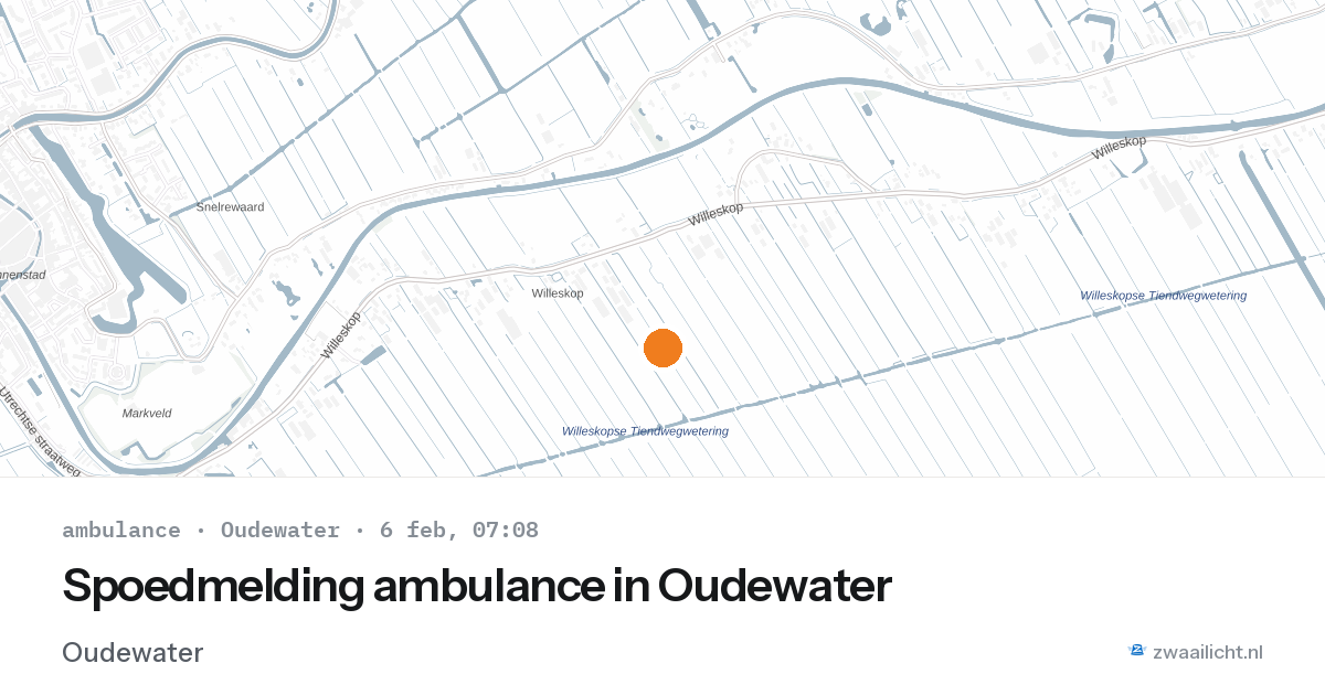 Spoedmelding ambulance in Oudewater — 6 feb 2026