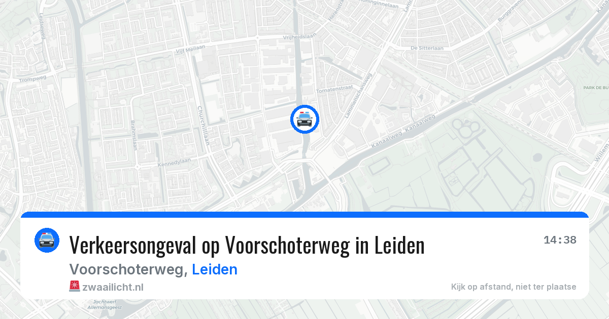 Verkeersongeval op Voorschoterweg in Leiden — 25 mei 2026
