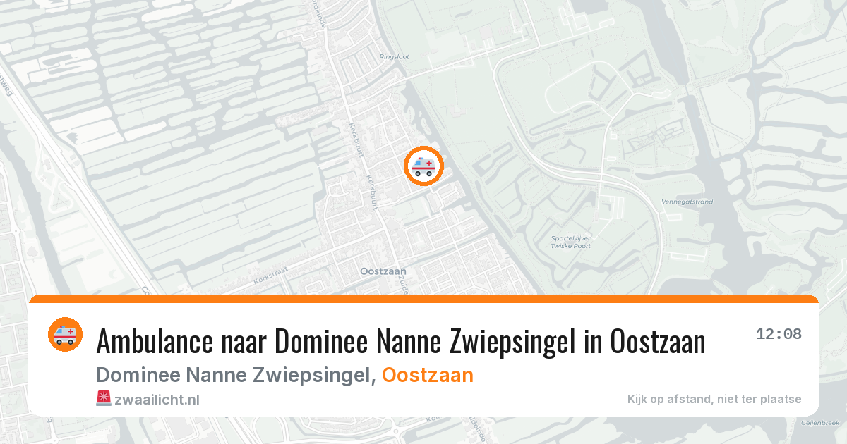 Ambulance naar Dominee Nanne Zwiepsingel in Oostzaan — 5 aug 2026