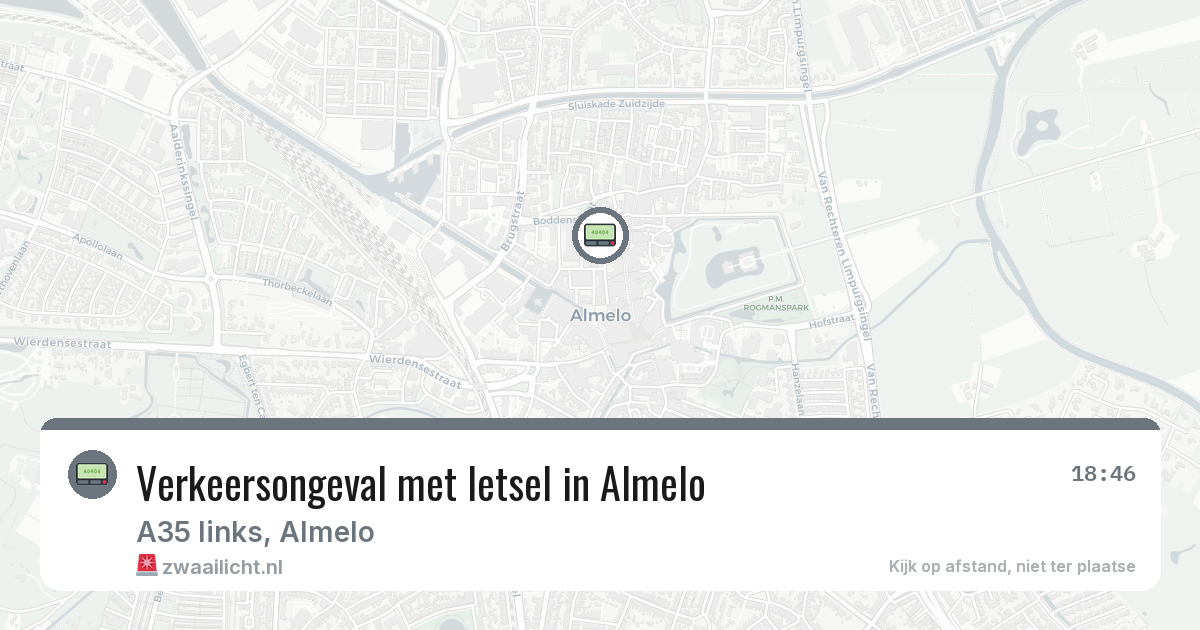 Verkeersongeval met letsel in Almelo — 14 mrt 2026