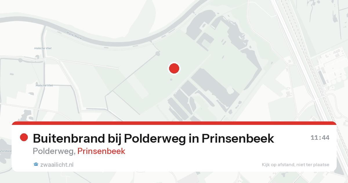 Buitenbrand bij Polderweg in Prinsenbeek — 15 aug 2026
