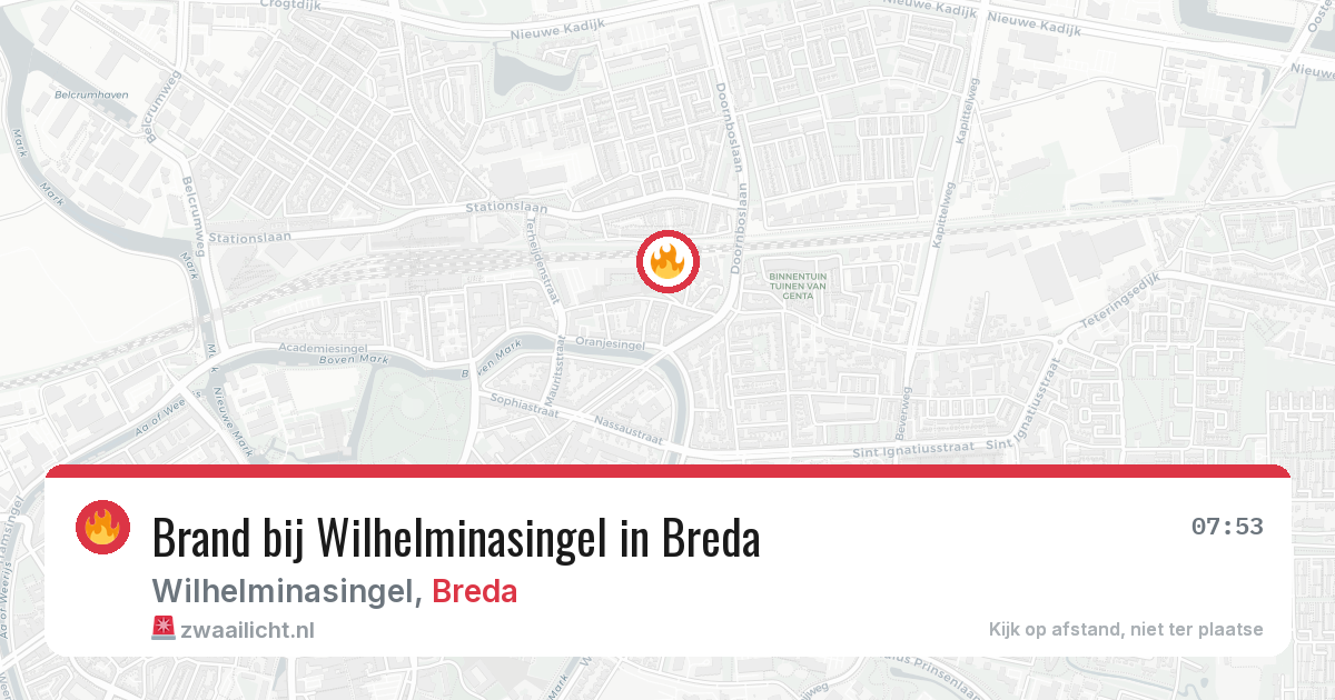 Brand bij Wilhelminasingel in Breda — 28 apr 2026