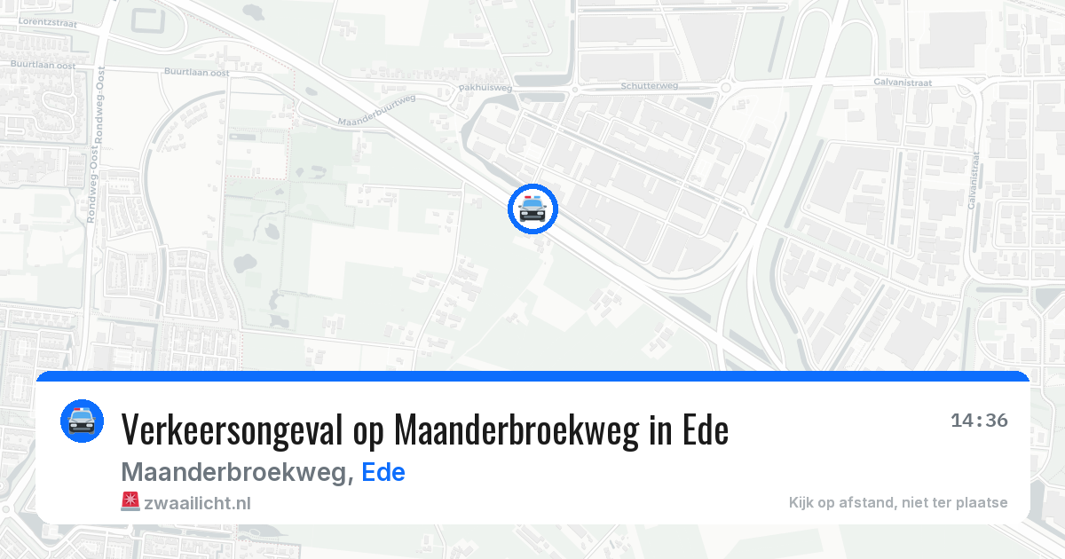 Verkeersongeval op Maanderbroekweg in Ede — 9 jul 2026