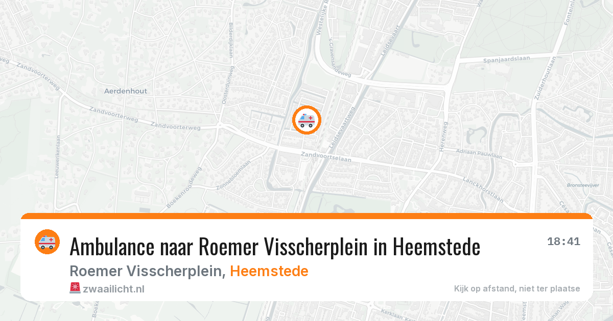 Ambulance naar Roemer Visscherplein in Heemstede — 28 jul 2026