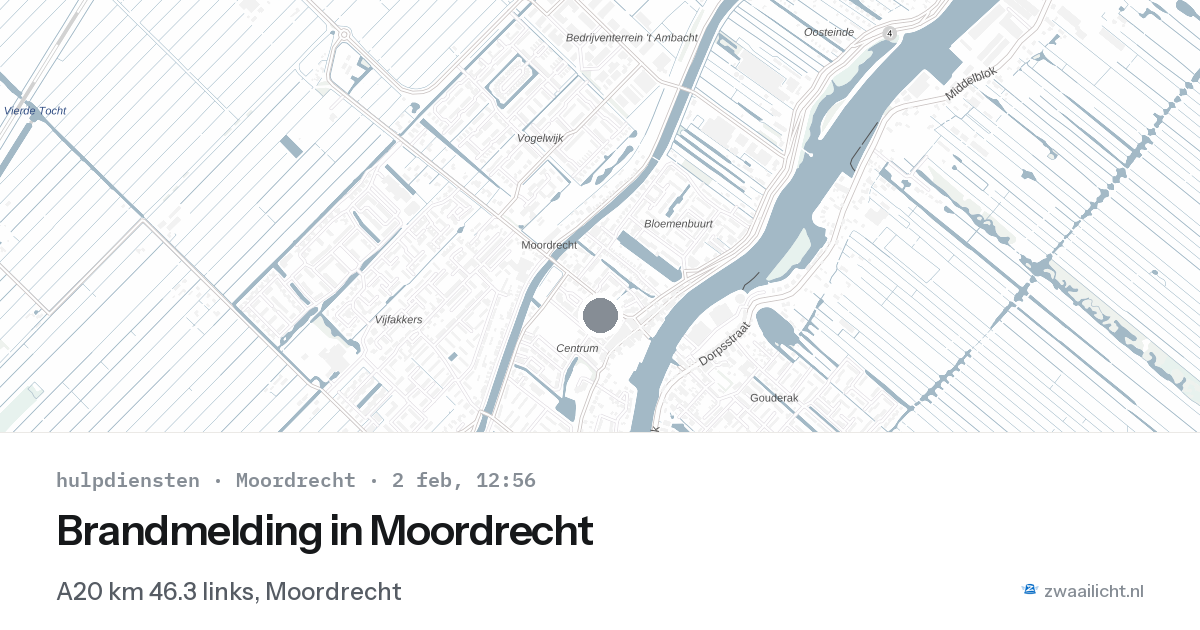 Brandmelding in Moordrecht — 2 feb 2026