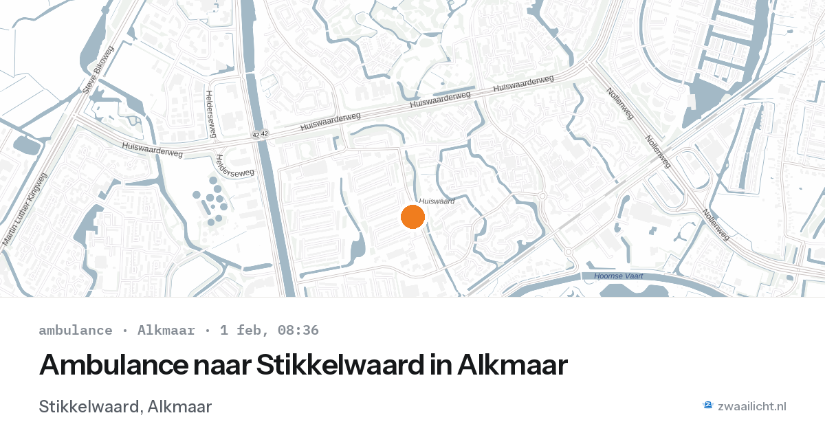 Ambulance naar Stikkelwaard in Alkmaar — 1 feb 2026