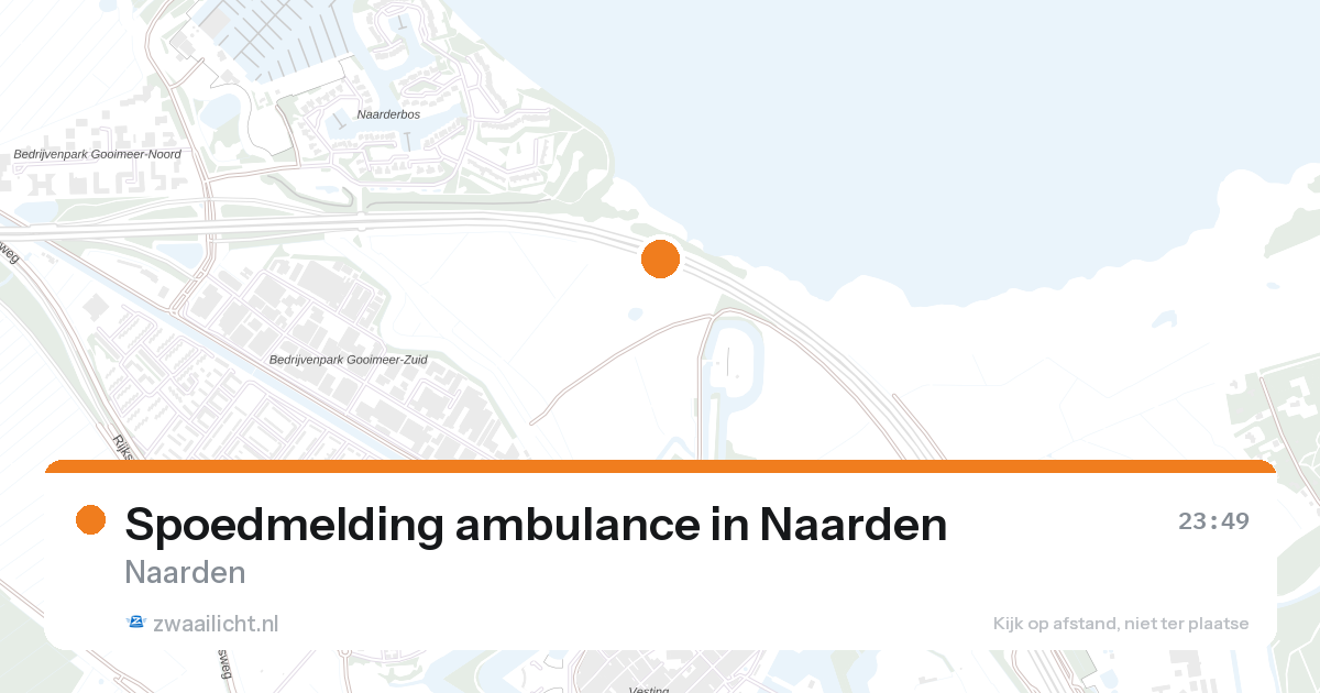 Spoedmelding ambulance in Naarden — 27 aug 2026