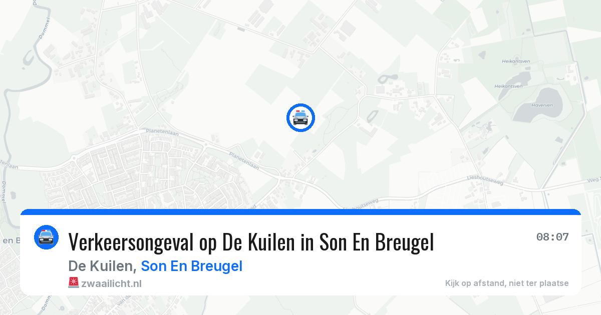 Verkeersongeval op De Kuilen in Son En Breugel — 31 mrt 2026