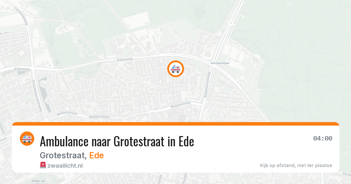 Ambulance naar Grotestraat in Ede — 1 aug 2026