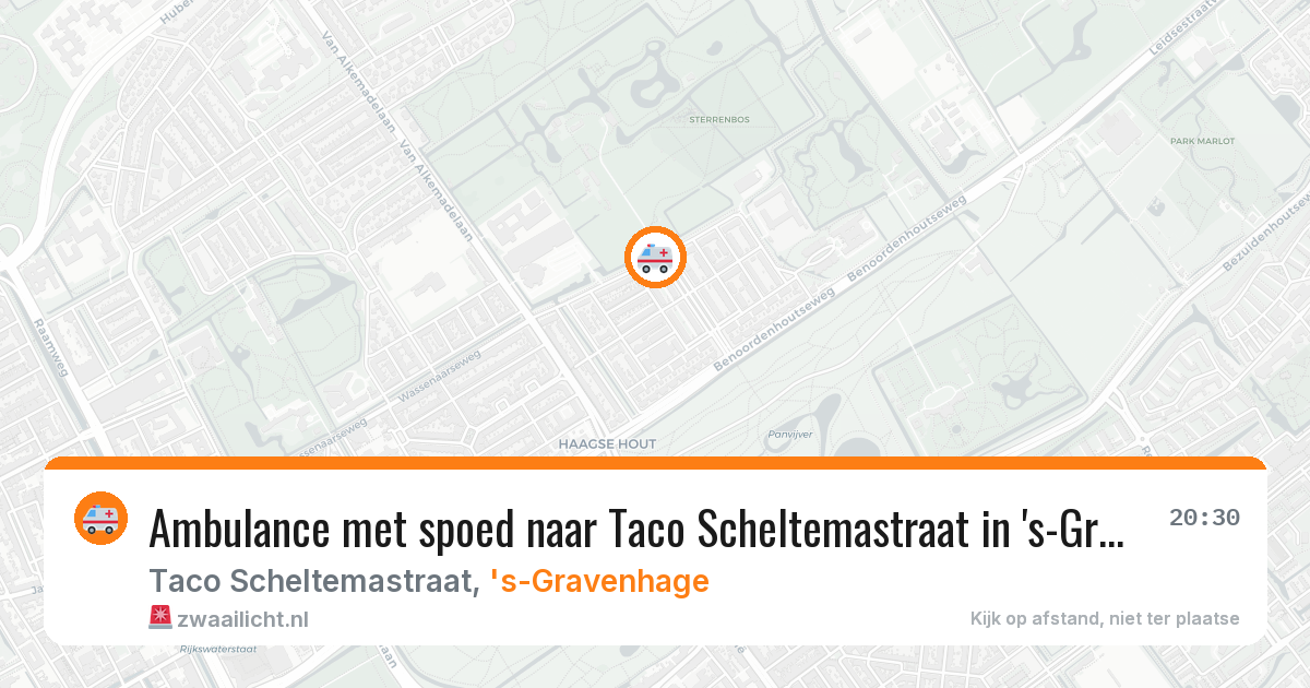 Ambulance met spoed naar Taco Scheltemastraat in 's-Gravenhage — 7 apr 2026