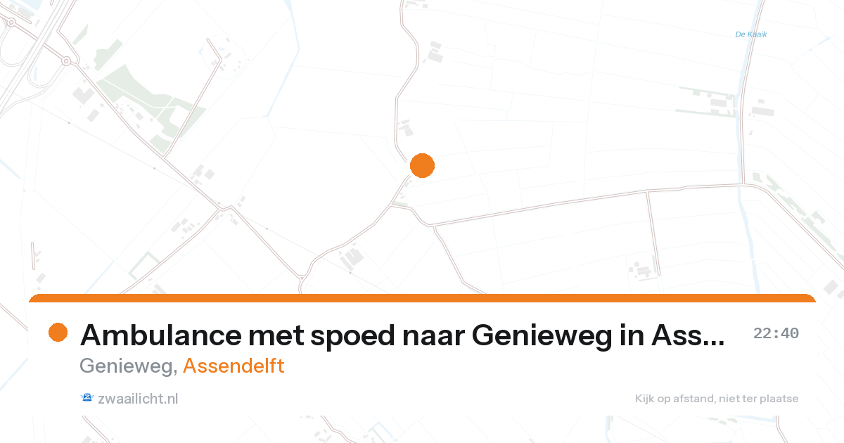 Ambulance met spoed naar Genieweg in Assendelft — 12 jun 2026