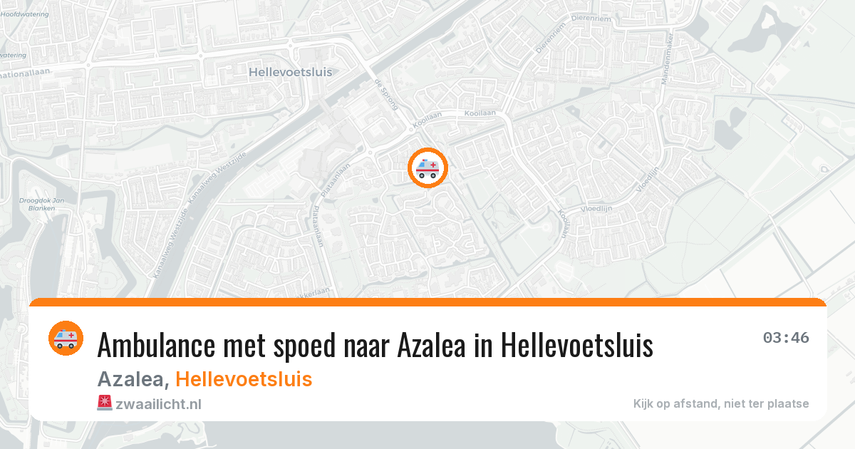 Ambulance met spoed naar Azalea in Hellevoetsluis — 15 mei 2026