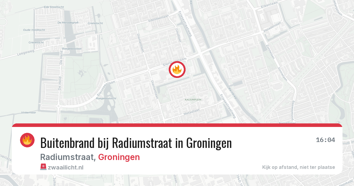 Buitenbrand bij Radiumstraat in Groningen — 1 jul 2026