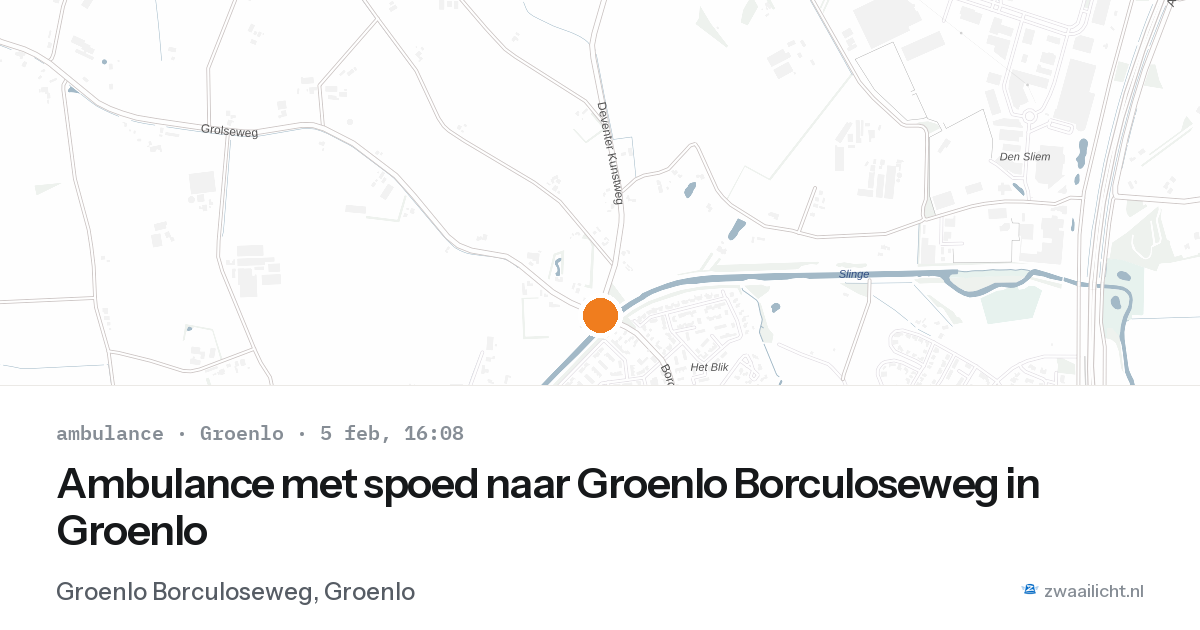 Ambulance met spoed naar Groenlo Borculoseweg in Groenlo — 5 feb 2026
