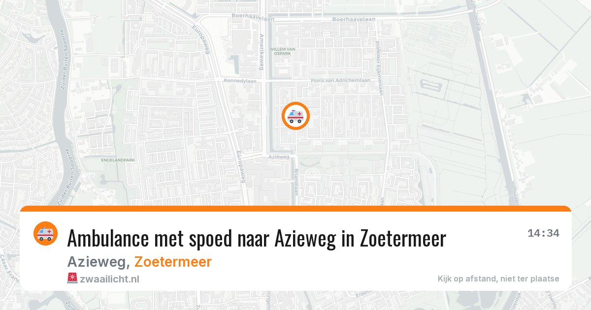 Ambulance met spoed naar Azieweg in Zoetermeer — 21 jan 2026