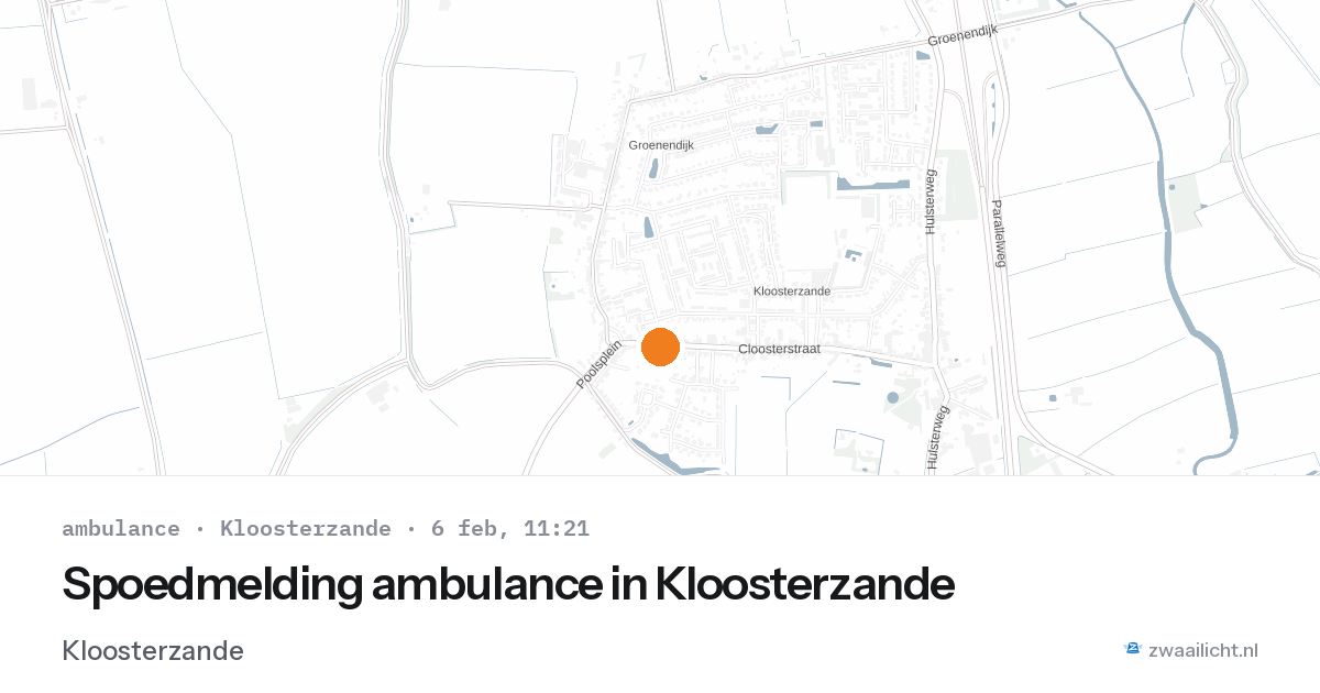 Spoedmelding ambulance in Kloosterzande — 6 feb 2026