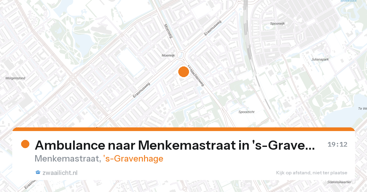 Ambulance naar Menkemastraat in 's-Gravenhage — 28 aug 2026